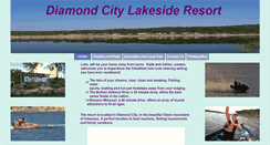 Desktop Screenshot of diamondcitylakesideresort.com