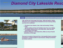 Tablet Screenshot of diamondcitylakesideresort.com